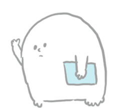 Rabbit, Hand, White, Triangle, Moon sticker #1228462