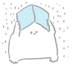 Rabbit, Hand, White, Triangle, Moon sticker #1228464