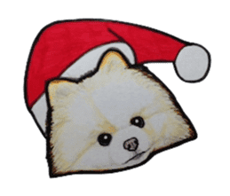 Merry Christmas pomeranian sticker sticker #1228693