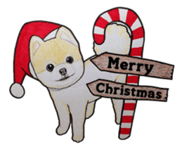 Merry Christmas pomeranian sticker sticker #1228715