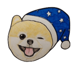 Merry Christmas pomeranian sticker sticker #1228721