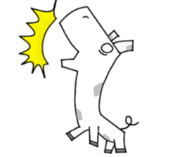 square giraffe sticker #1228923