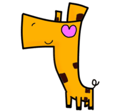 square giraffe sticker #1228931