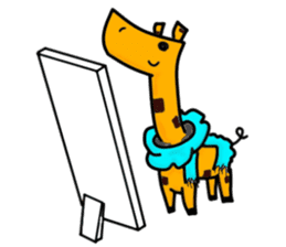 square giraffe sticker #1228934