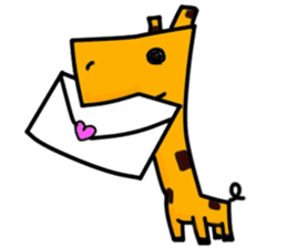 square giraffe sticker #1228940