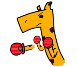 square giraffe sticker #1228942