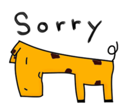 square giraffe sticker #1228944