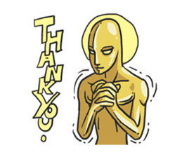 AsB - Goldy (the golden man) sticker #1229205