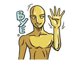 AsB - Goldy (the golden man) sticker #1229208