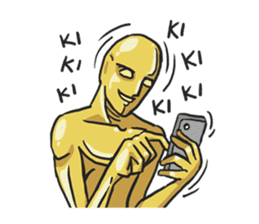 AsB - Goldy (the golden man) sticker #1229210