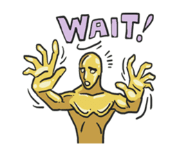 AsB - Goldy (the golden man) sticker #1229212