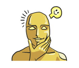 AsB - Goldy (the golden man) sticker #1229215