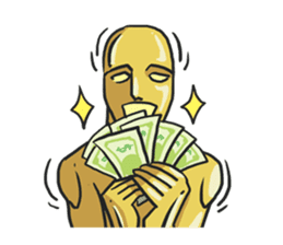 AsB - Goldy (the golden man) sticker #1229216