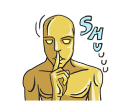 AsB - Goldy (the golden man) sticker #1229217