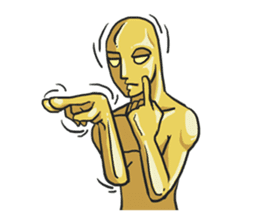 AsB - Goldy (the golden man) sticker #1229222