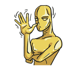 AsB - Goldy (the golden man) sticker #1229226