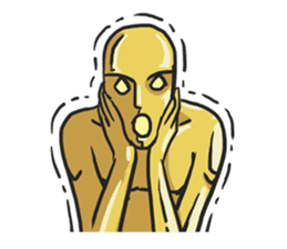 AsB - Goldy (the golden man) sticker #1229227