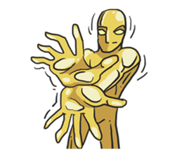 AsB - Goldy (the golden man) sticker #1229228