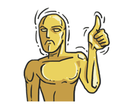 AsB - Goldy (the golden man) sticker #1229229