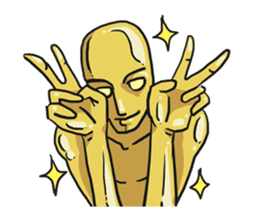 AsB - Goldy (the golden man) sticker #1229232