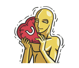 AsB - Goldy (the golden man) sticker #1229235