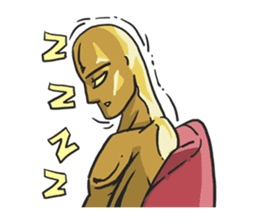 AsB - Goldy (the golden man) sticker #1229241