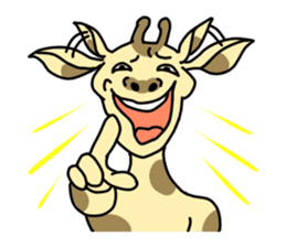 Exaggerated giraffe sticker #1229963