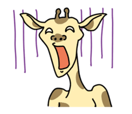 Exaggerated giraffe sticker #1229965