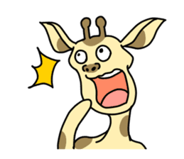 Exaggerated giraffe sticker #1229967
