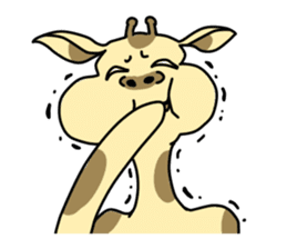Exaggerated giraffe sticker #1229972