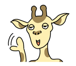 Exaggerated giraffe sticker #1229973