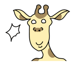 Exaggerated giraffe sticker #1229974