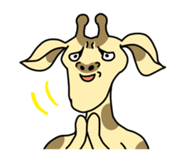 Exaggerated giraffe sticker #1229981