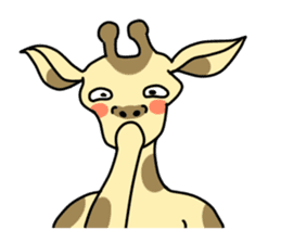 Exaggerated giraffe sticker #1229982