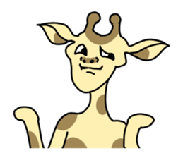 Exaggerated giraffe sticker #1229984