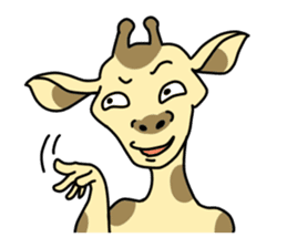 Exaggerated giraffe sticker #1229985
