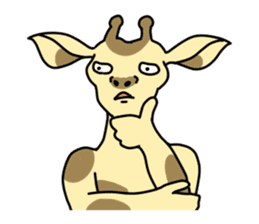 Exaggerated giraffe sticker #1229986