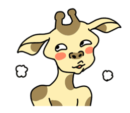 Exaggerated giraffe sticker #1229987