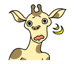 Exaggerated giraffe sticker #1229988