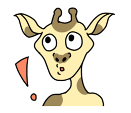 Exaggerated giraffe sticker #1229989