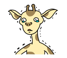 Exaggerated giraffe sticker #1229998
