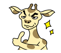 Exaggerated giraffe sticker #1230000