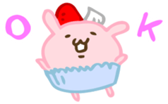 Cupcake rabbit sticker #1231483