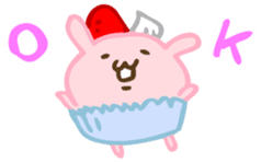 Cupcake rabbit sticker #1231483
