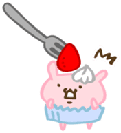 Cupcake rabbit sticker #1231498