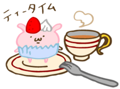 Cupcake rabbit sticker #1231504
