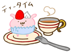 Cupcake rabbit sticker #1231504