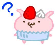 Cupcake rabbit sticker #1231517