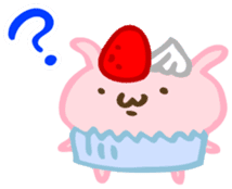 Cupcake rabbit sticker #1231517