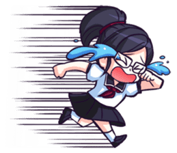 Titari Ridory Glasses Girl with ponytail sticker #1231620